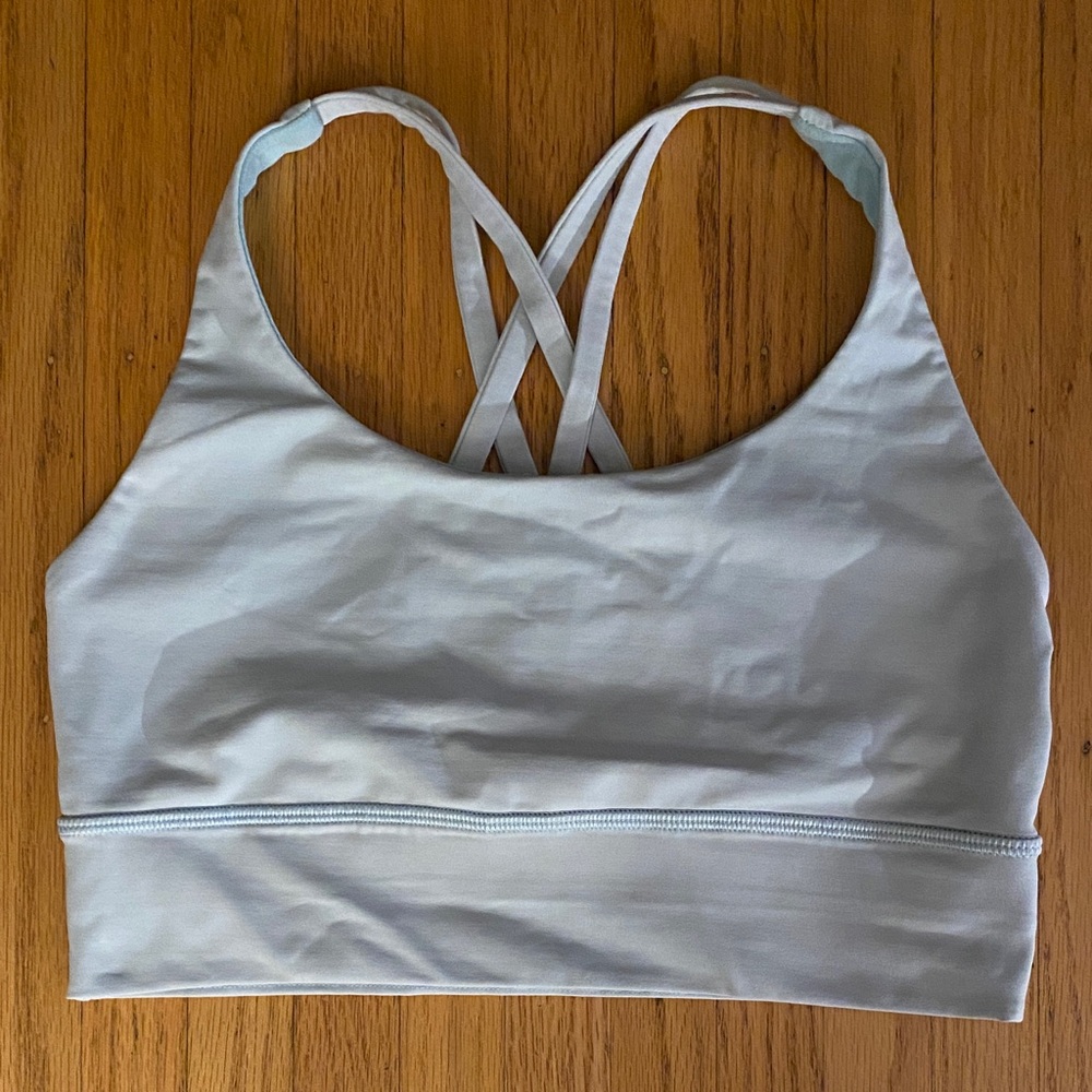 lululemon athletica criss cross Light Gray Yoga Bra